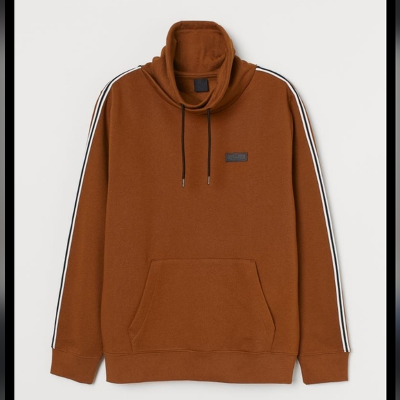 H&M Pacificateur Chimney-collar Men Sweatshirt Drawstring Longsleeve Medium NWOT - Picture 1 of 7